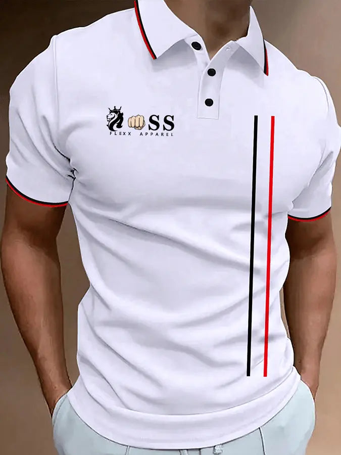 Modisches, lässiges Poloshirt mit Aufdruck für Herren cherishyouo