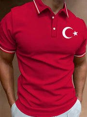 Men's Retro Turkish Liri Simple Polo Shirt cherishyouo
