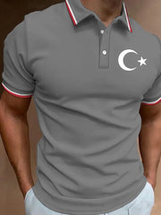 Men's Retro Turkish Liri Simple Polo Shirt cherishyouo