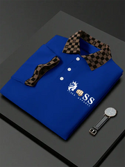 Lässiges Poloshirt für Herren mit Buchstabendruck cherishyouo