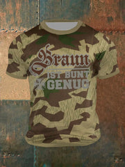Herren Braun ist bunt genug bedrucktes Kurzarm-T-Shirt