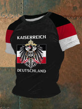 Herren Kaiserreich Deutschland Print Kurzarm T-Shirt