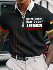 Herren Keine Macht Den DOOF-INNEN bedrucktes Kurzarm-Polo-T-Shirt zartstils