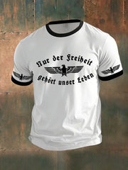 Nur Der Freiheit Gehört Unser Leben Bedrucktes Kurzarm-T-Shirt für Männer zartstils