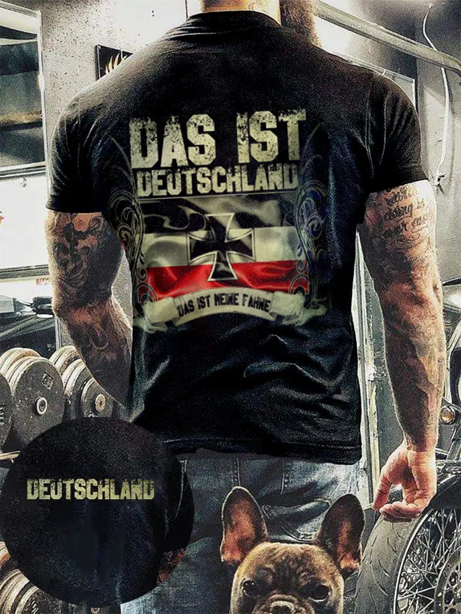 Herren Das ist Deutschland schwarz weiss rot Kurzarm T-Shirt zartstils