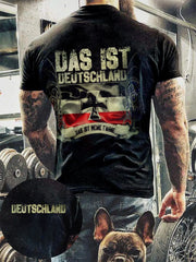 Herren Das ist Deutschland schwarz weiss rot Kurzarm T-Shirt zartstils
