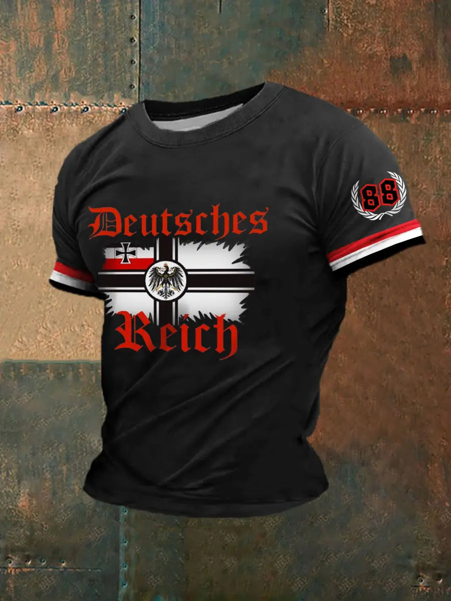 Deutschland bedrucktes Kurzarm-T-Shirt für Männer zartstils