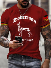 Männer Deutschland Dobermann kurze Ärmel T-Shirt zartstils