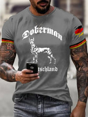 Männer Deutschland Dobermann kurze Ärmel T-Shirt zartstils