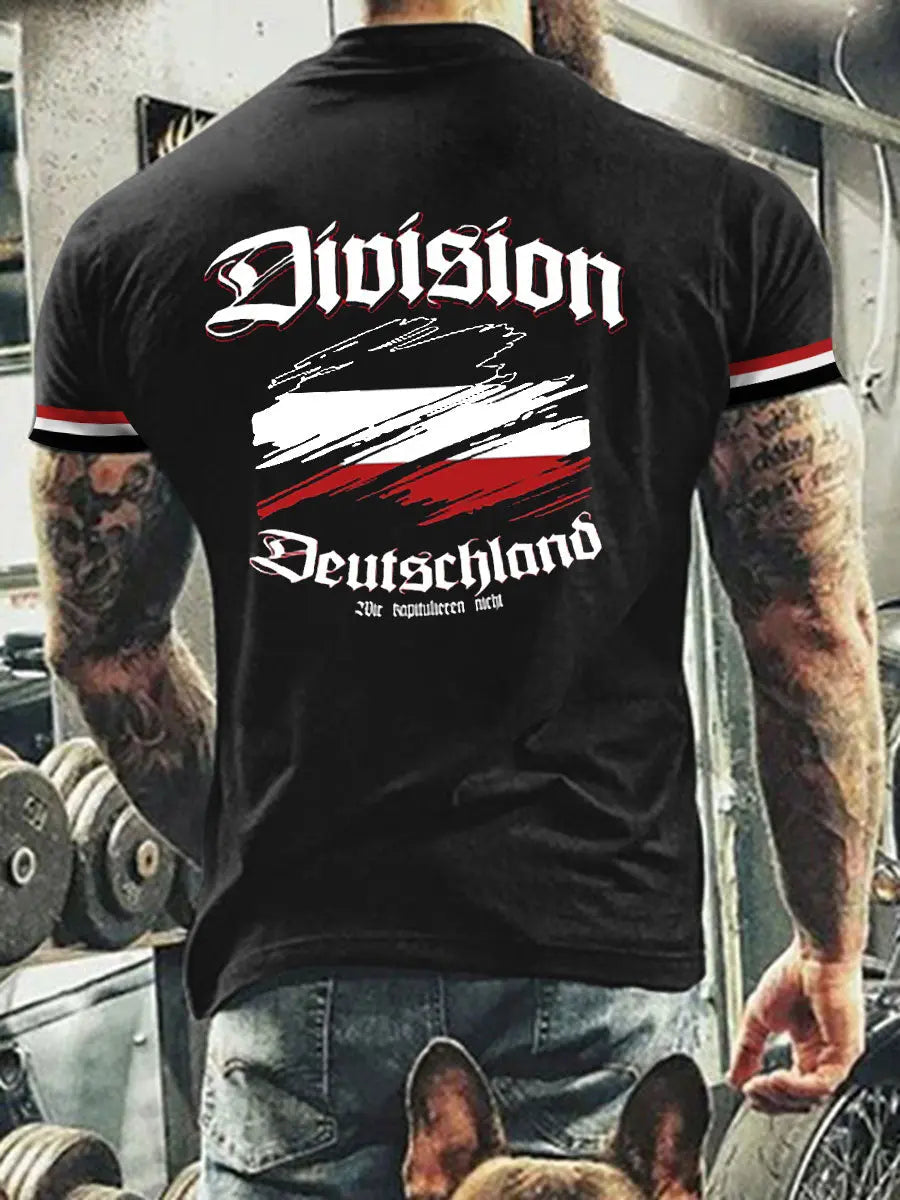 Herren Division Deutschland gedruckt T-Shirt zartstils