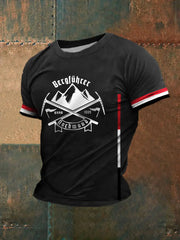Herren Berg führer bedrucktes Kurzarm-T-Shirt zartstils