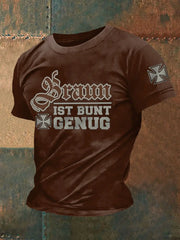 Herren Braun ist bunt genug bedrucktes Kurzarm-T-Shirt zartstils