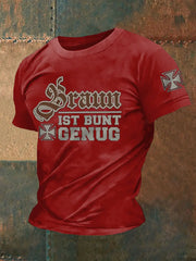 Herren Braun ist bunt genug bedrucktes Kurzarm-T-Shirt zartstils