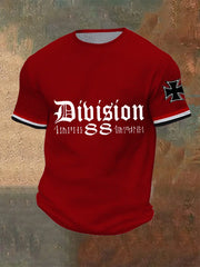 Herren Division 88 Runen bedrucktes Kurzarm-T-Shirt zartstils