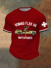Herren Vomag Flak 88mm Bedrucktes Kurzarm-T-Shirt zartstils