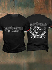 Dorf jugend bedrucktes Kurzarm-T-Shirt für Männer zartstils