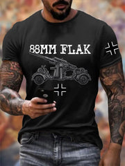 88 Flak bedrucktes Kurzarm-T-Shirt für Männer zartstils