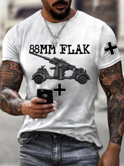 88 Flak bedrucktes Kurzarm-T-Shirt für Männer zartstils