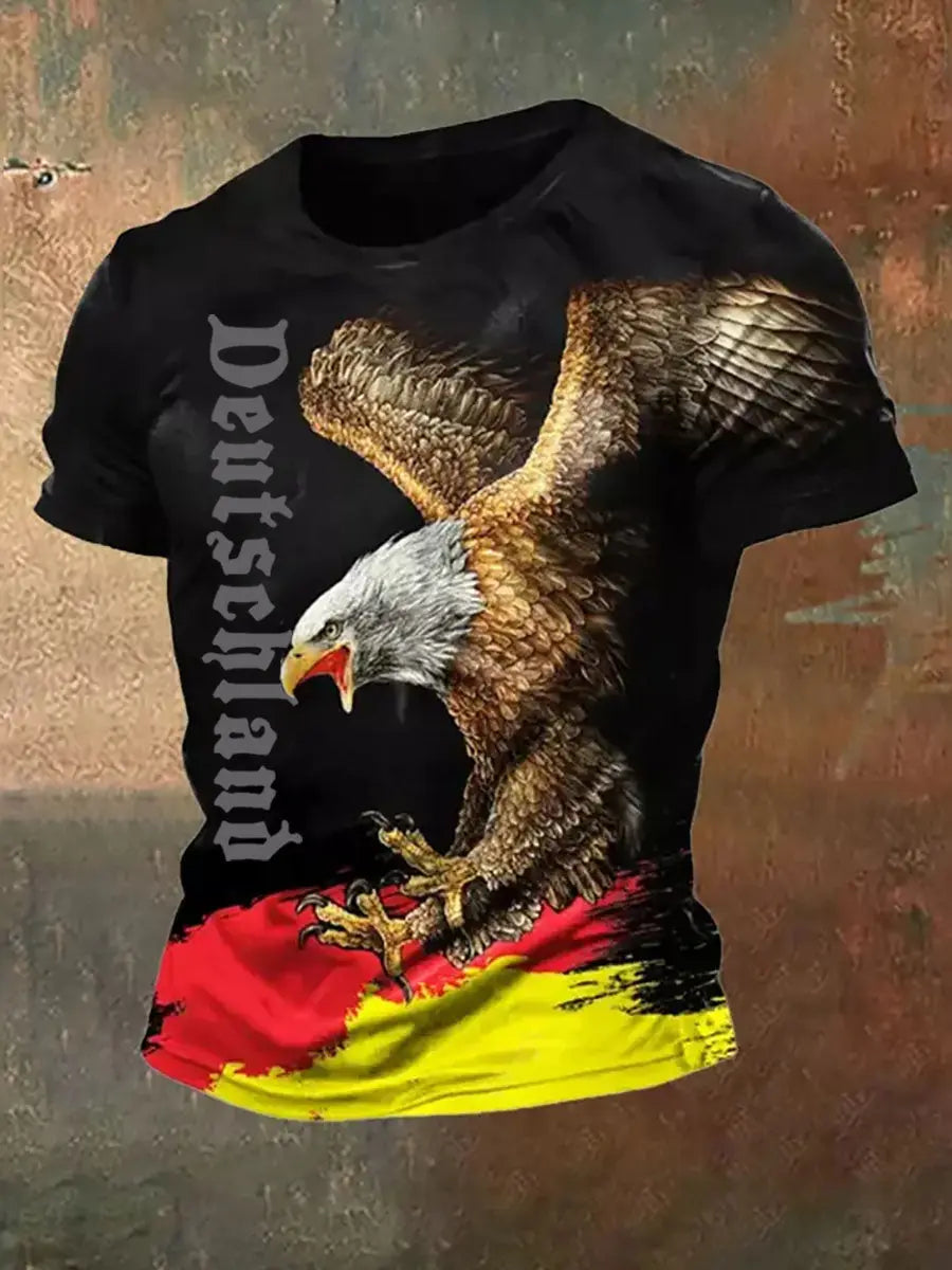 Deutschland bedrucktes Kurzarm-T-Shirt für Männer zartstils