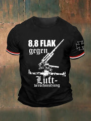 88 Flak bedrucktes Kurzarm-T-Shirt für Männer zartstils