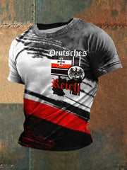 Deutsches Reich bedrucktes Kurzarm-T-Shirt für Männer zartstils