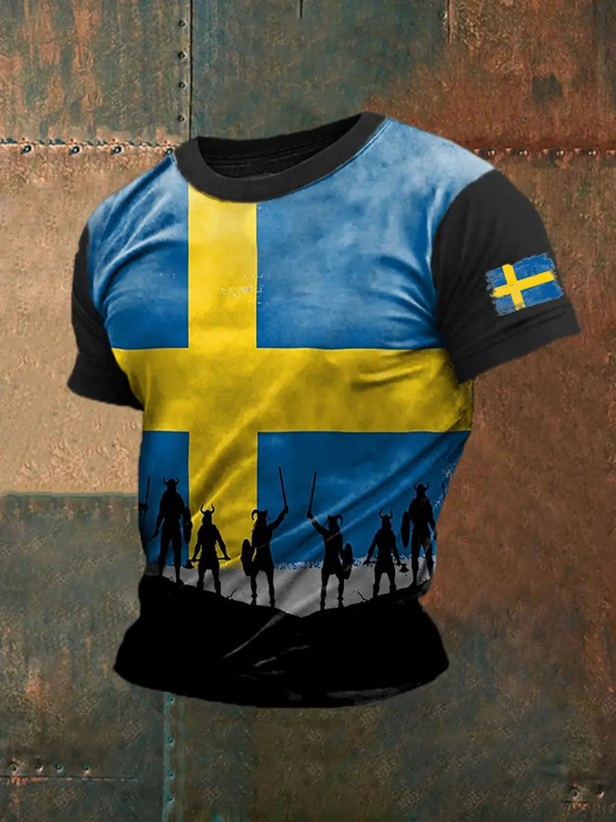 Herren Swedish Viking T-Shirt mit kurzen Ärmeln zartstils