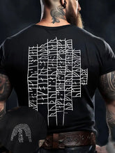 Herren Viking Style Authentisches Gotland Runes tone Norse Rune Bedrucktes T-Shirt zartstils