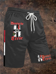 Herren Deutsches Reich bedruckte Hosen Shorts zartstils