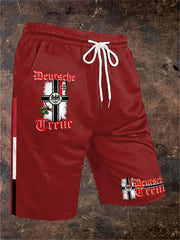 Herren Deutsches Reich bedruckte Hosen Shorts zartstils
