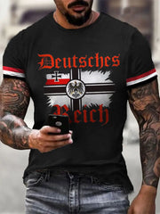 Deutsches Reich bedrucktes Kurzarm-T-Shirt für Männer zartstils