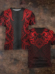 Herren Viking bedrucktes Kurzarm-T-Shirt zartstils