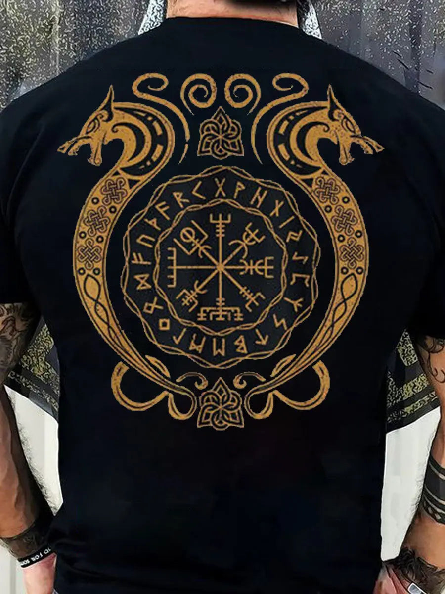 Herren Vinking Norwegisch Skandi navis ches Island Runen Norwegen Bedrucktes T-Shirt zartstils