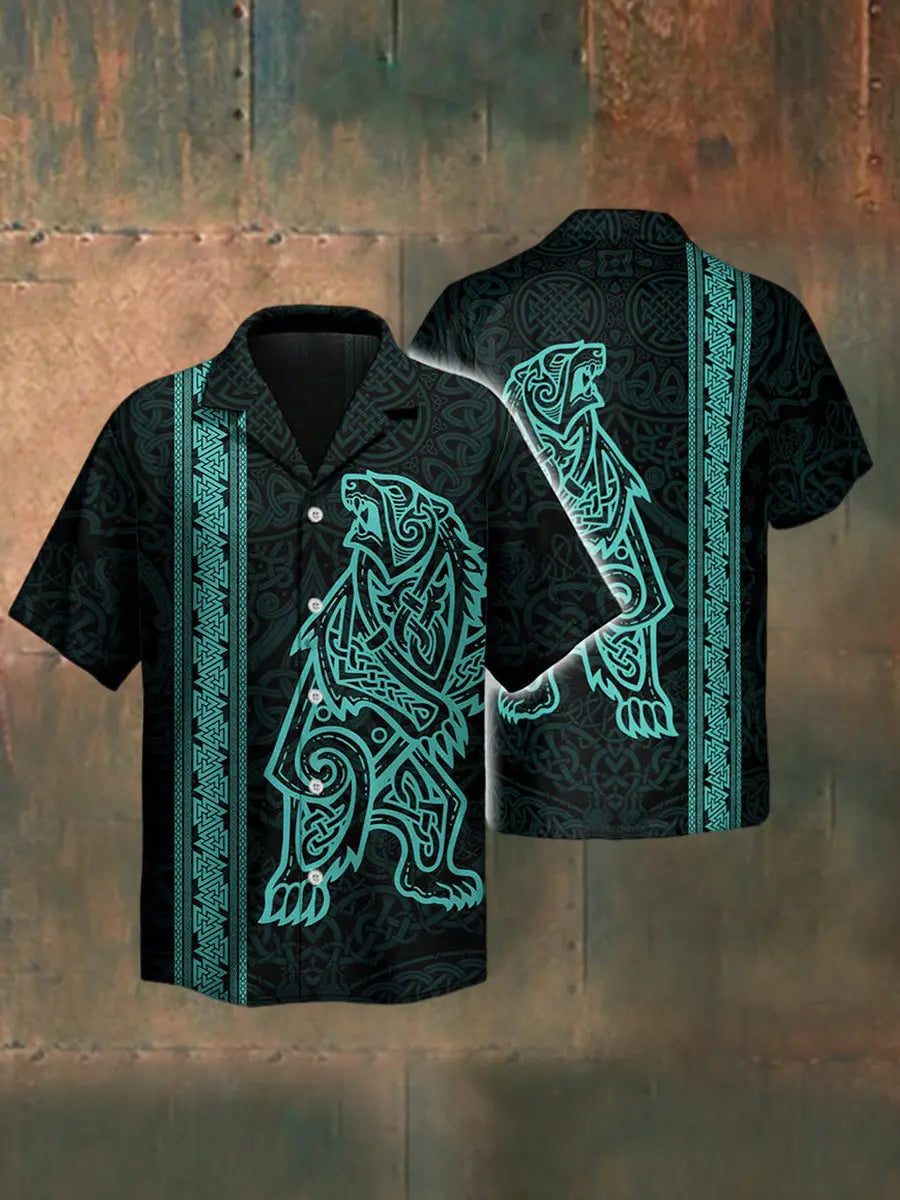 Herren Berserker Spirit Strength Power Viking Heritage Kurzarm Shirt zartstils