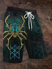 Herren-Shorts mit Viking-Print zartstils