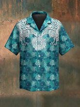 Herren Viking Vegvisir Norse Kompass und keltische Muster Kurzarm-Shirt zartstils