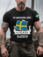 Herren Retro Meine Vorfahren waren Viking Sweden Casual T-Shirt zartstils