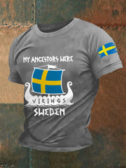 Herren Retro Meine Vorfahren waren Viking Sweden Casual T-Shirt zartstils