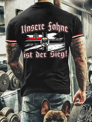 Kurzarm-T-Shirt für Männer Unsere Fahne Ist der Sieg bedruckt zartstils