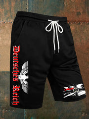 Herren Deutsches Reich Print Freizeit shorts zartstils