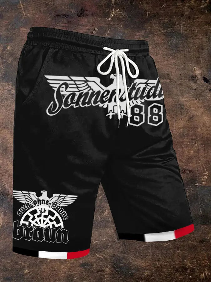 Herren-Shorts Sonnen braun 88 Print zartstils