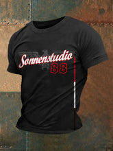 Herren-Kurzarm-T-Shirt Sonnen braun 8 bedruckt zartstils