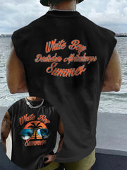 Herren Weißer Junge Sommer bedruckte Weste zartstils