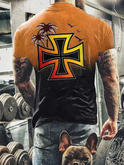 Männer weißer Junge Sommer 88 Vibe bedrucktes Kurzarm-T-Shirt zartstils