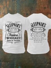 Herren Du Trinkst Ein Bier Ich Einen Whisky Bedrucktes Kurzarm T-Shirt zartstils