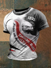Deutsches Reich bedrucktes Kurzarm-T-Shirt für Männer zartstils