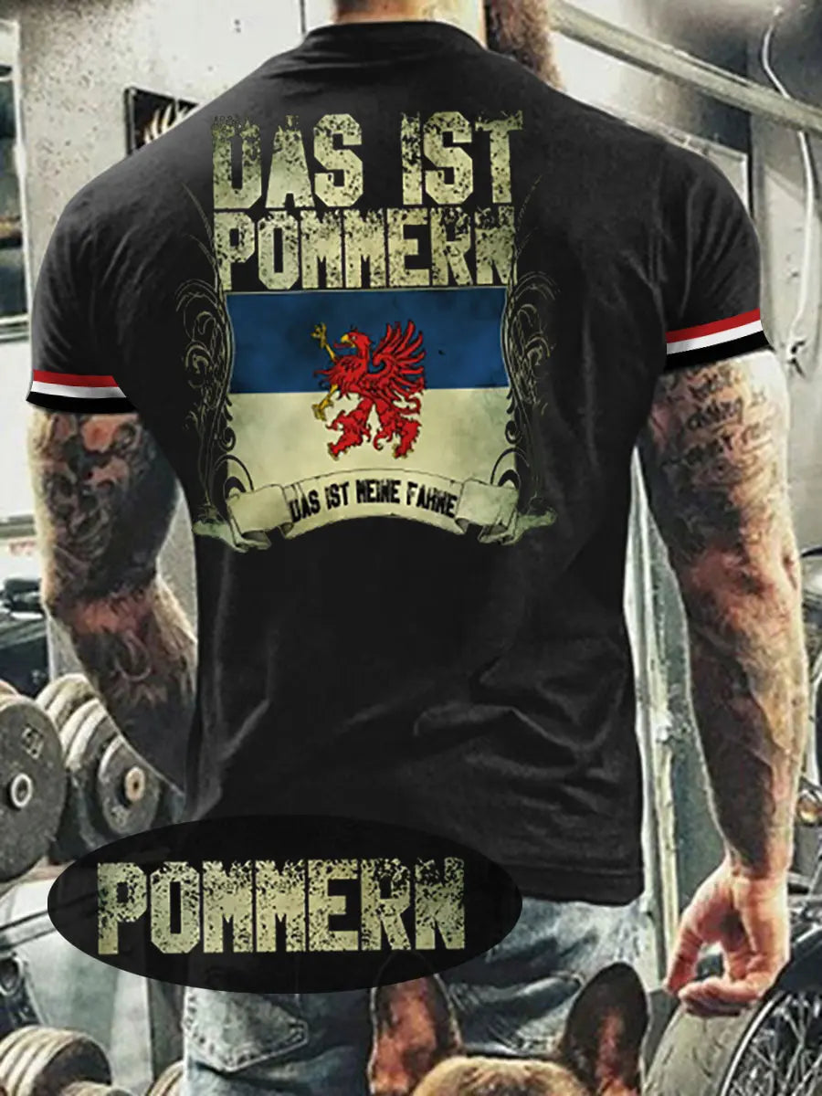 Herren T-Shirt Meine Fahne Pommern zartstils