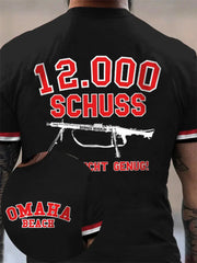 MG42 Maschinen gewehr bedrucktes Kurzarm-T-Shirt für Männer zartstils