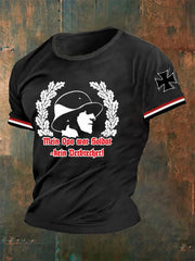 Mein Opa War Soldat Kein Verbrecher Bedrucktes Kurzarm-T-Shirt für Männer zartstils