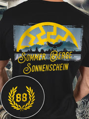 Herren Nummer 88 bedrucktes Kurzarm-T-Shirt zartstils