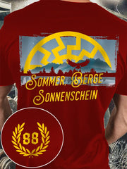 Herren Nummer 88 bedrucktes Kurzarm-T-Shirt zartstils